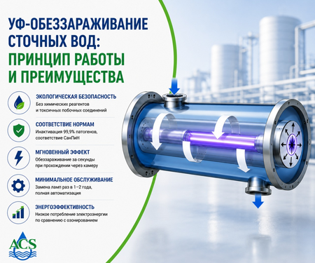 УФ - обеззараживание сточной воды